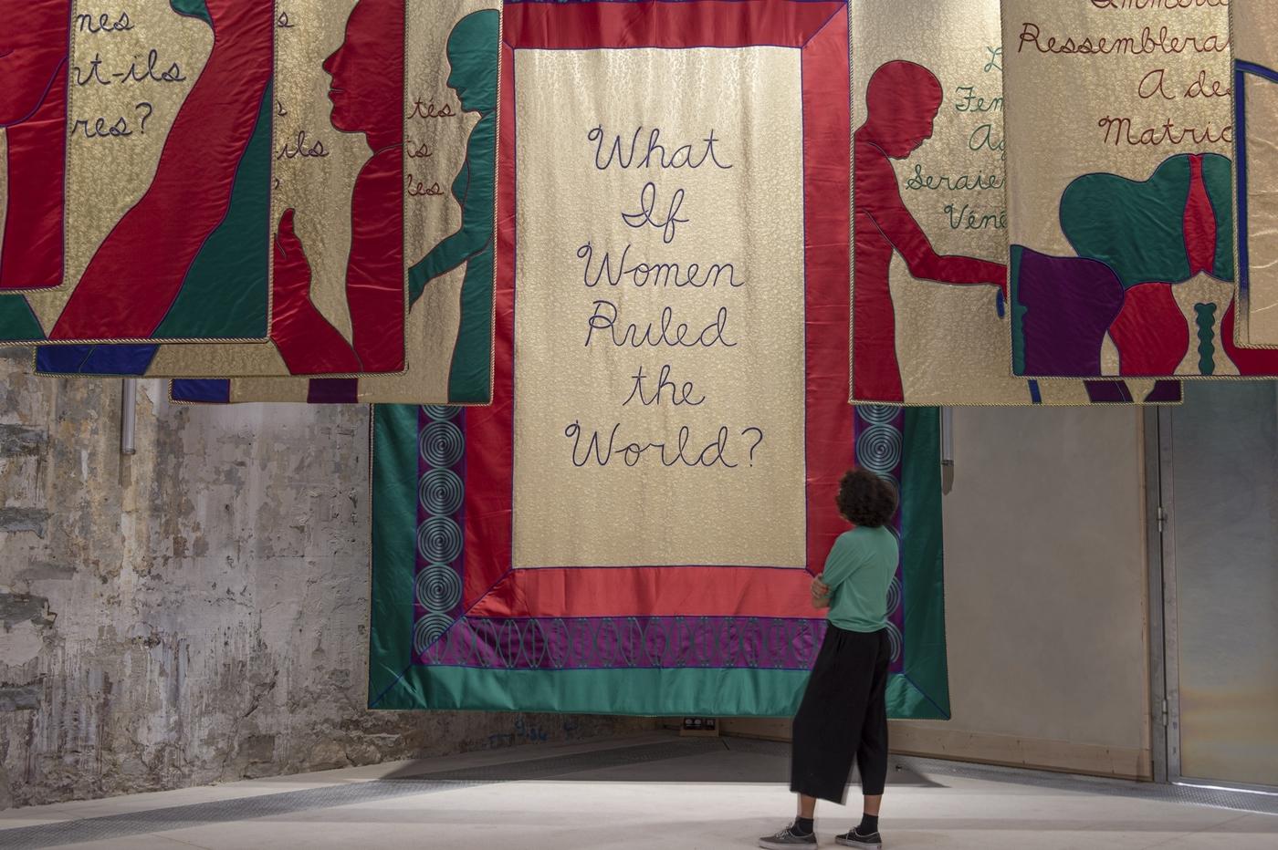 Judy Chicago, "What if Women ruled the World?", 2020, broderie.