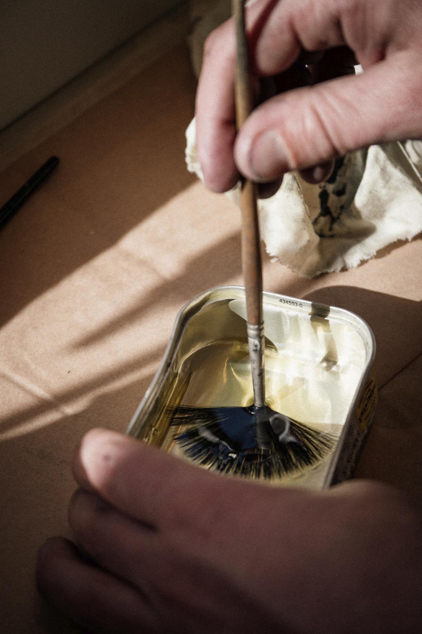 Dans l’atelier de Tristan Gesret.