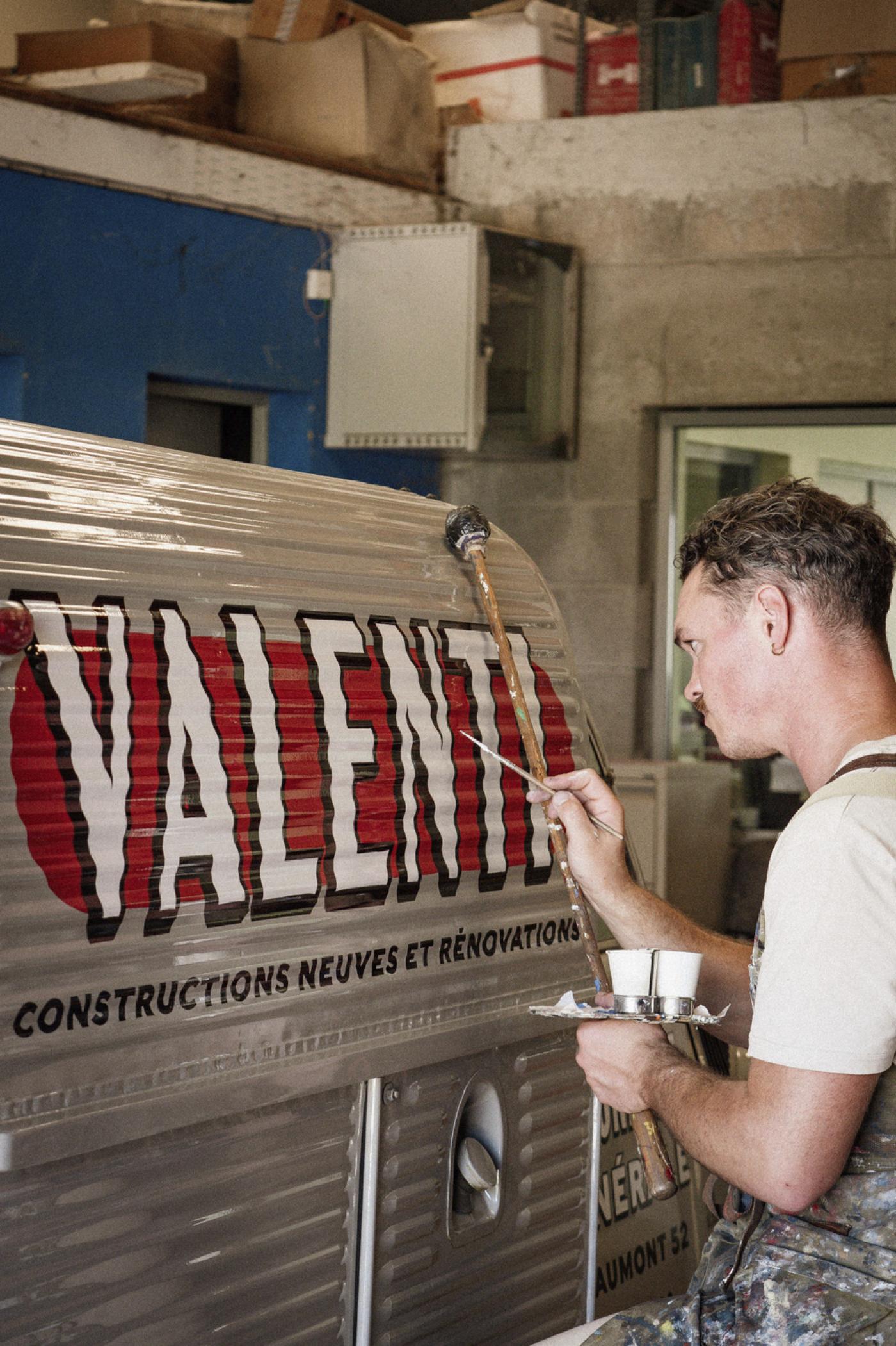 Tristan Gesret sur un chantier.