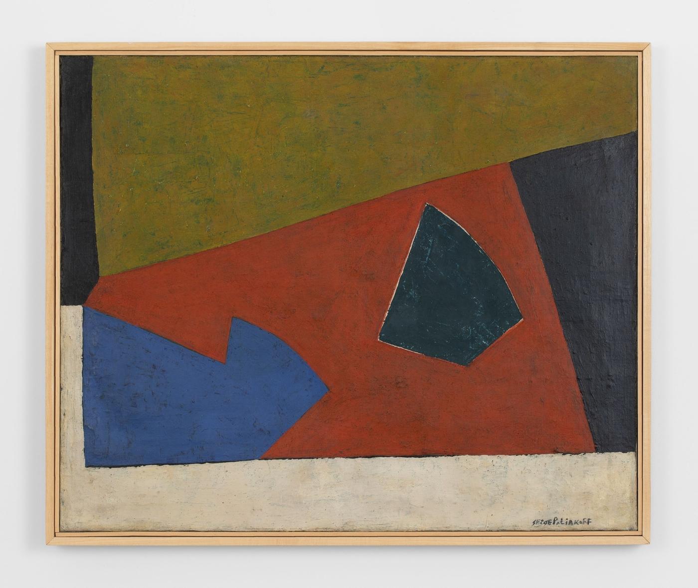 Serge Poliakoff, "Composition abstraite", 1951, huile sur toile,60 x 73 cm.Galerie Almine Rech (Paris, Londres, Bruxelles, New York, Shangai, Monaco, Venise, Gstaad)