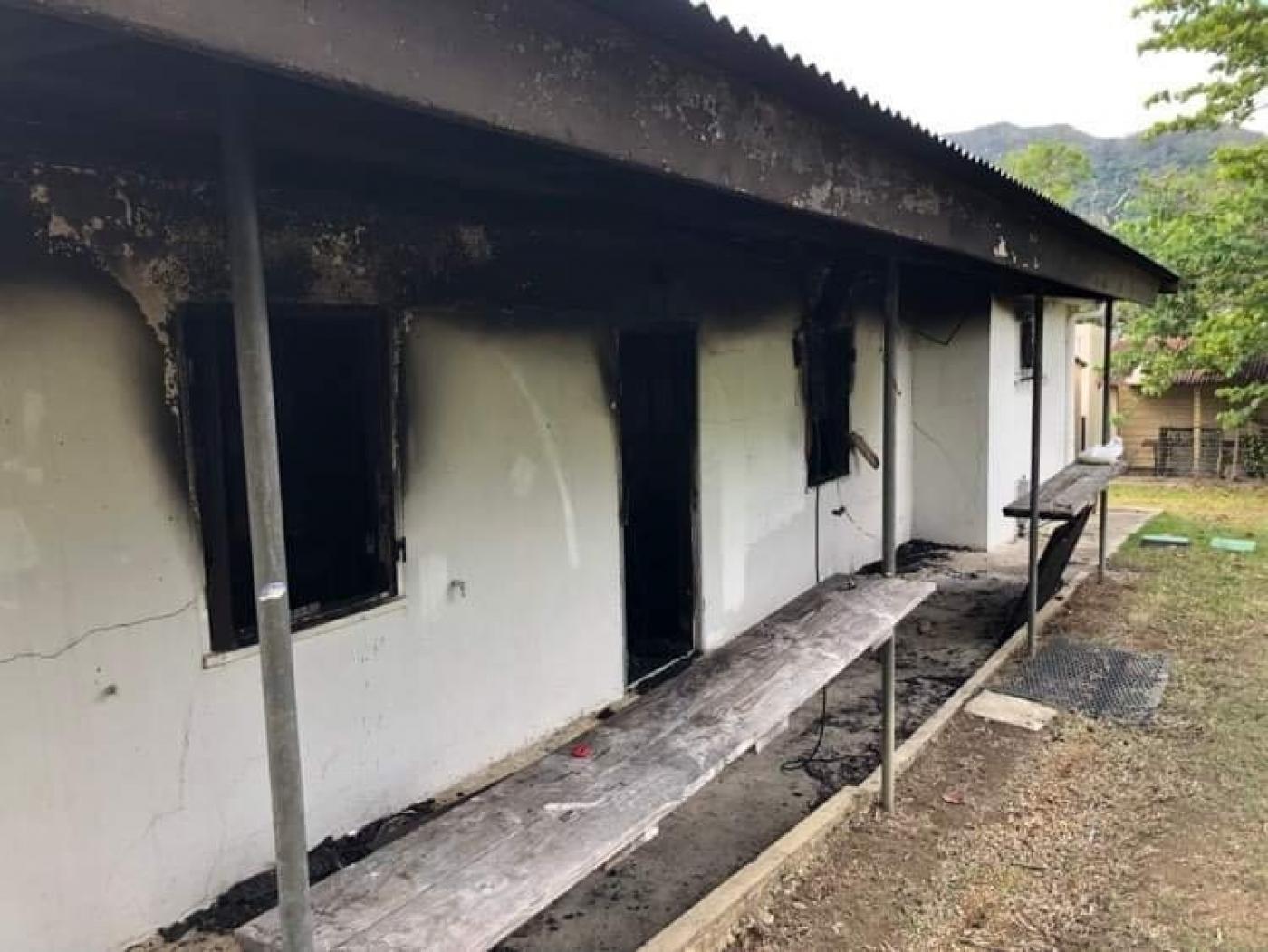 La villa-musée de Païta après l’incendie d’un entrepôt de stockage.