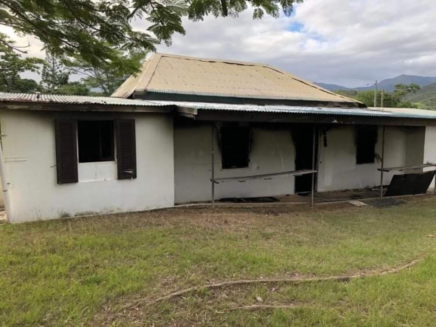 La villa-musée de Païta après l’incendie d’un entrepôt de stockage.