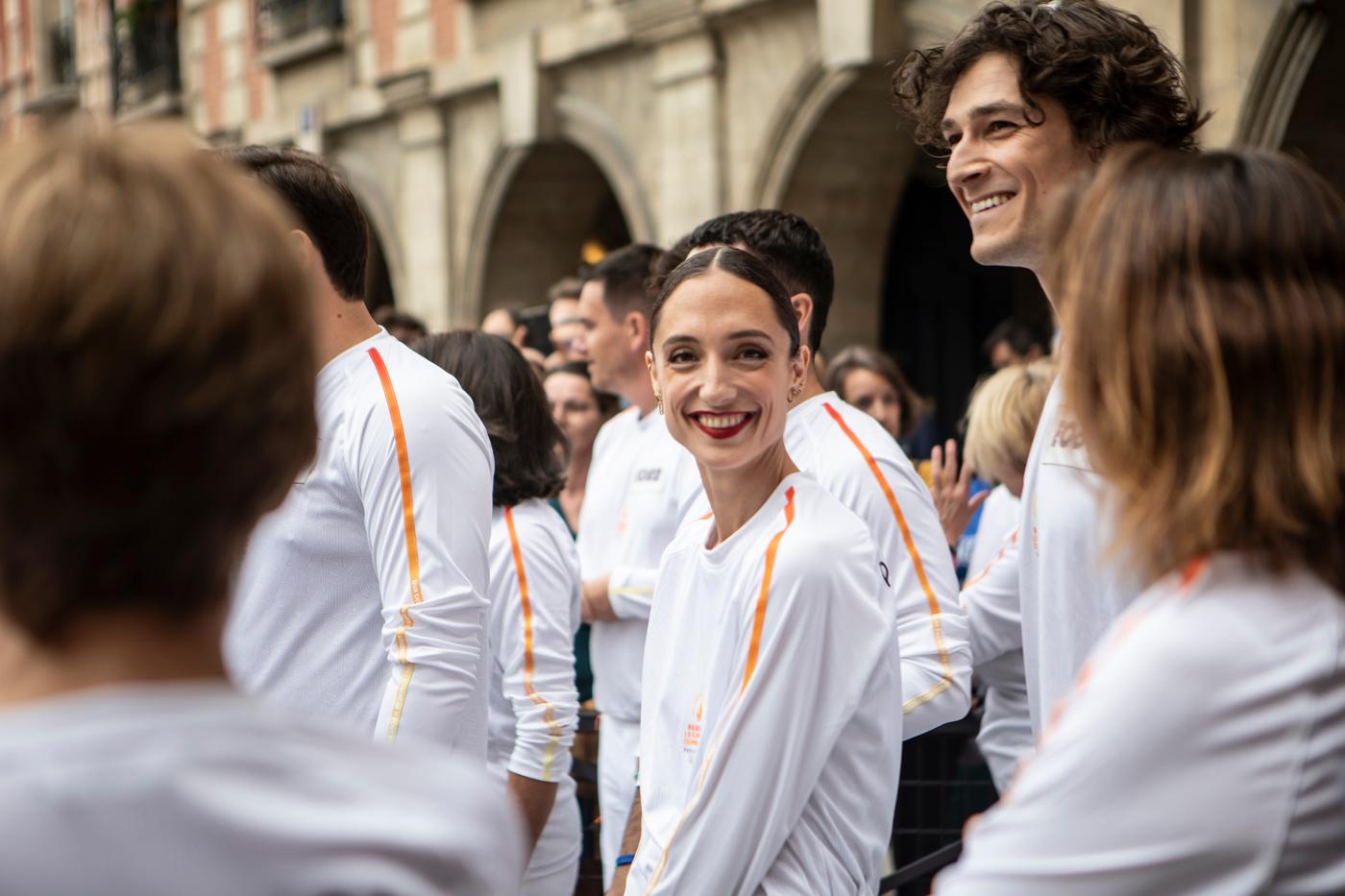 Relais de la flamme olympique au musée Victor Hugo le 14 juillet 2024.