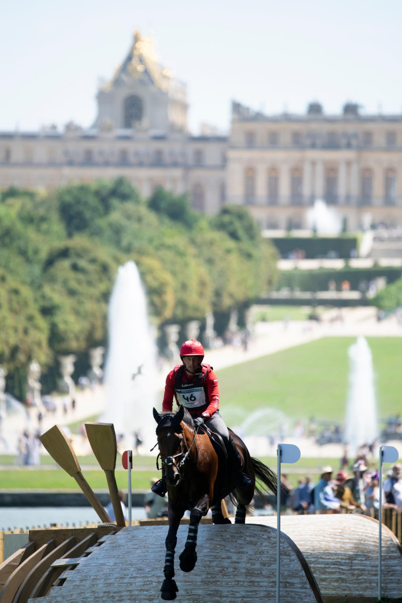 Les épreuves d&amp;#039;équitation des Jeux Olympiques à Versailles.