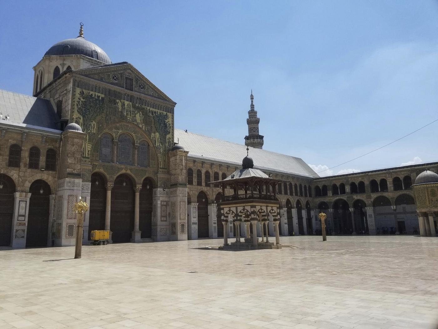 La grande mosquée omeyyade à Damas.