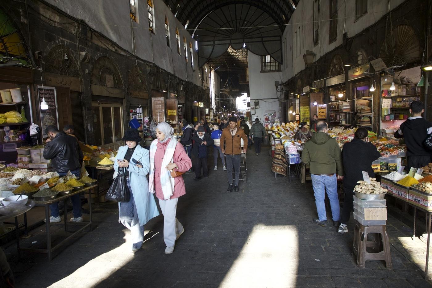 Le souk Al-Hamidiyeh à Damas Le 31 décembre 2024.