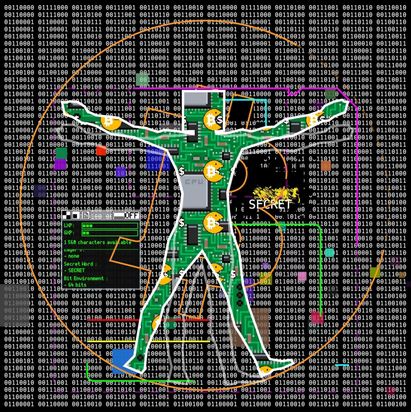 Une des 2 048 œuvres d’art génératif du projet Cypherdudes de FélixFélixFélix.