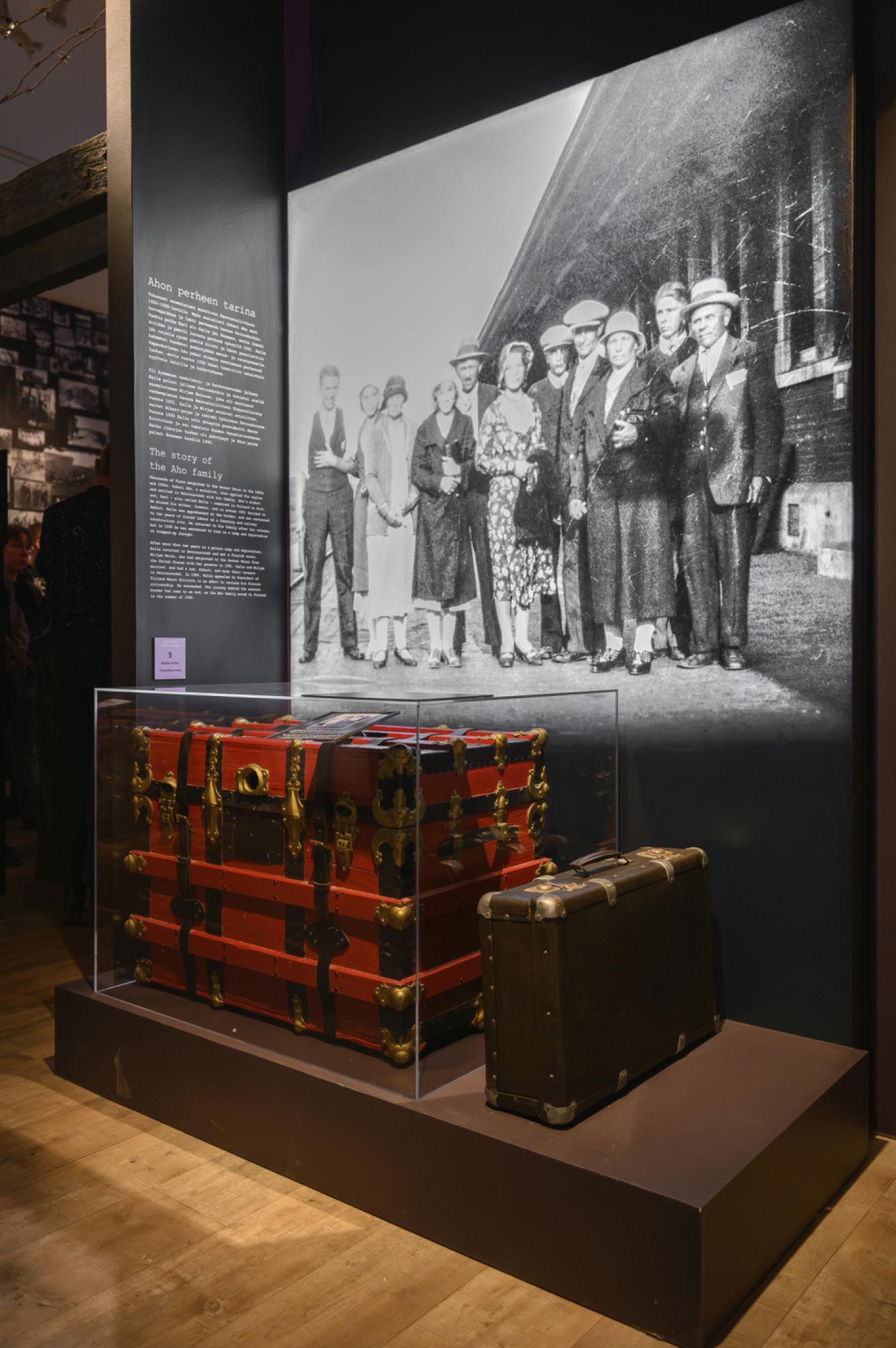 Musée Nootti, Tampere, Finlande.Salle consacrée au sort des familles finlandaises en Union soviétique.