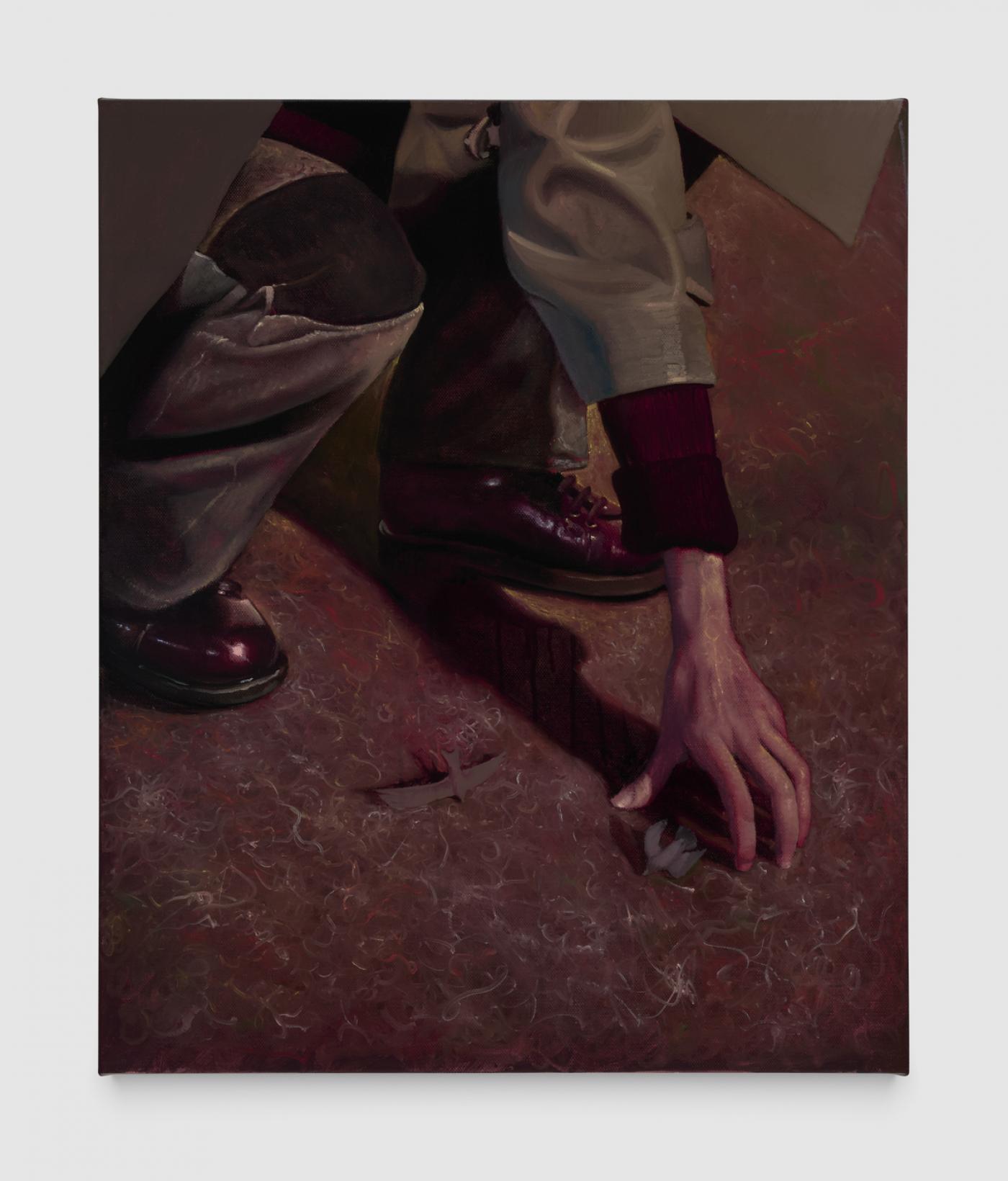 Bendt Eyckermans, "Lost emblems", 2025, huile sur toile de lin, 71 x 59 cm.