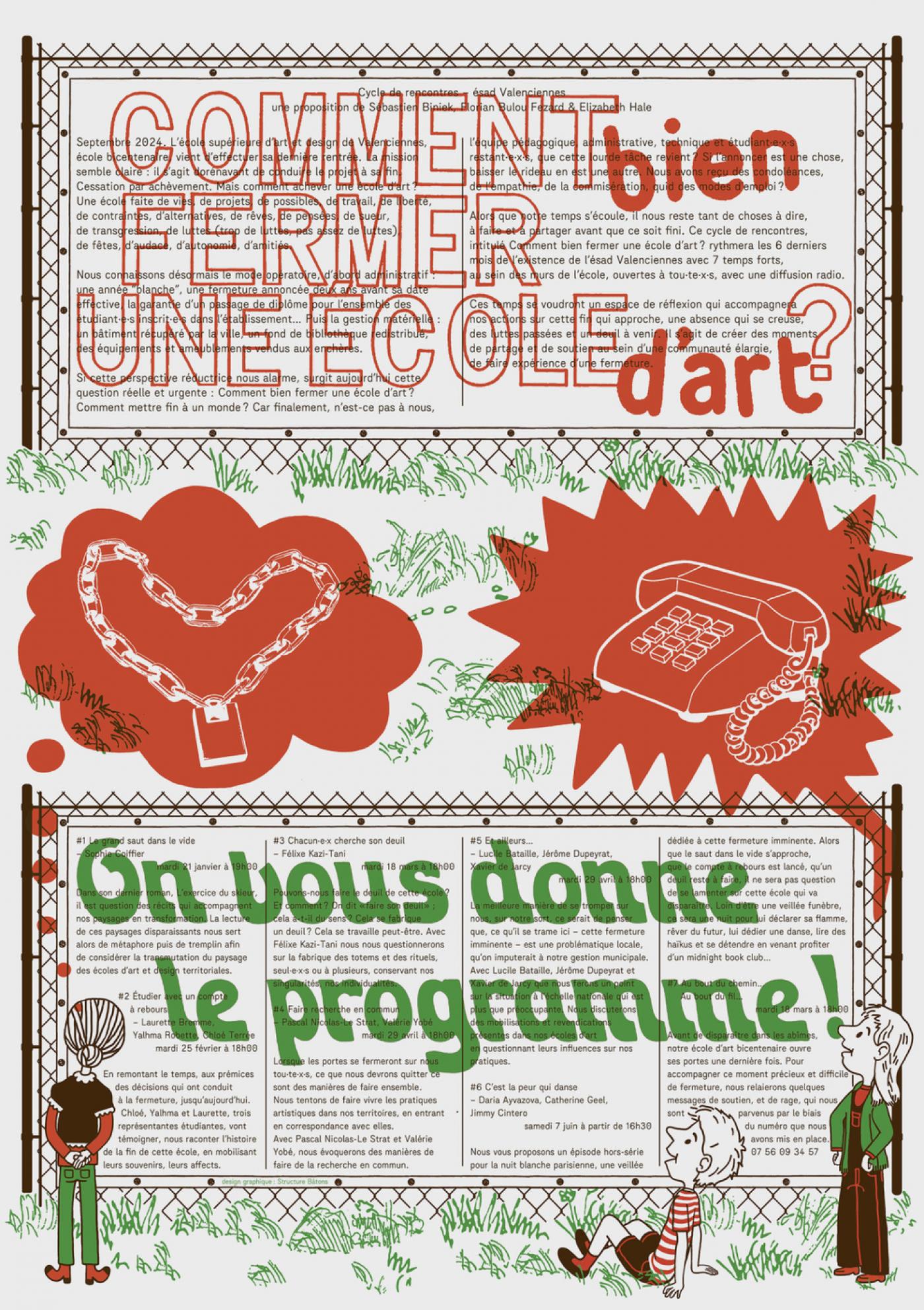 Le programme « Comment bien fermer une école d’art ? » suite à l’annonce de la fermeture définitive de l’École supérieure d’art et de design de Valenciennes en juin 2025.