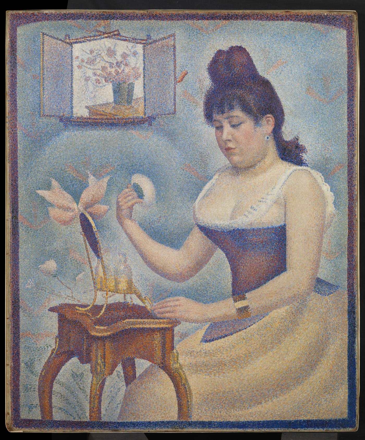 Georges Seurat, "Jeune femme se poudrant", vers 1888-1890.