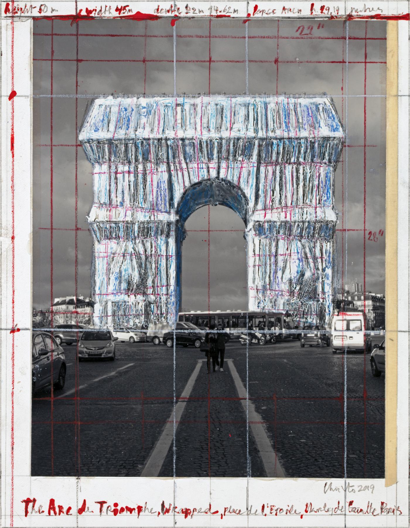 Christo s'emballe pour l'Arc de Triomphe