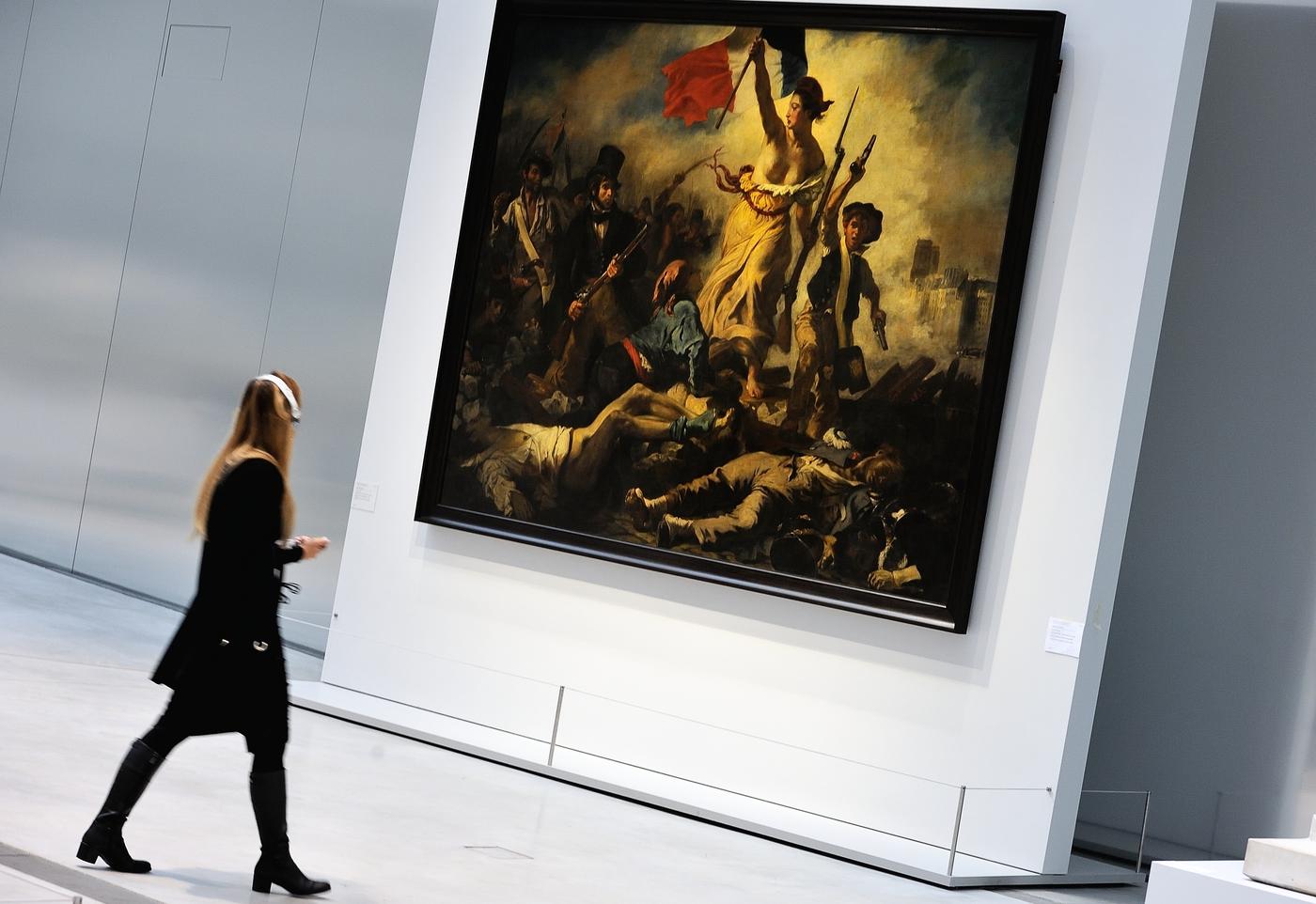 Eugène Delacroix, "La liberté guidant le peuple" au musée du Louvre-Lens, en décembre 2012.