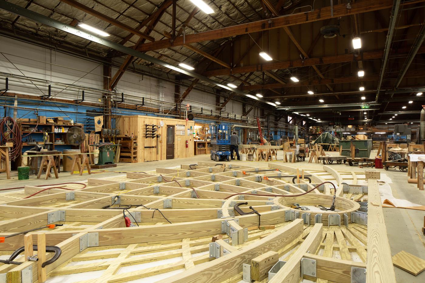 Pavillon ETATS UNIS
Martin Puryear, sculpture pour le pavillon des États-Unis, en cours de fabrication, 2019.