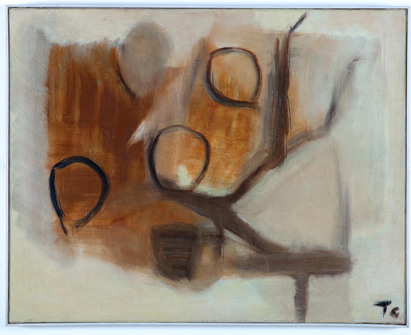 Tal Coat, "Fouilles", 1954-1956, huile sur toile, 73 x 92 cm.